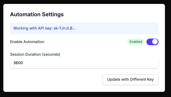Automation Configuration