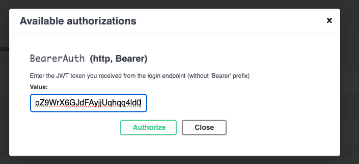 Lock icon for authentication