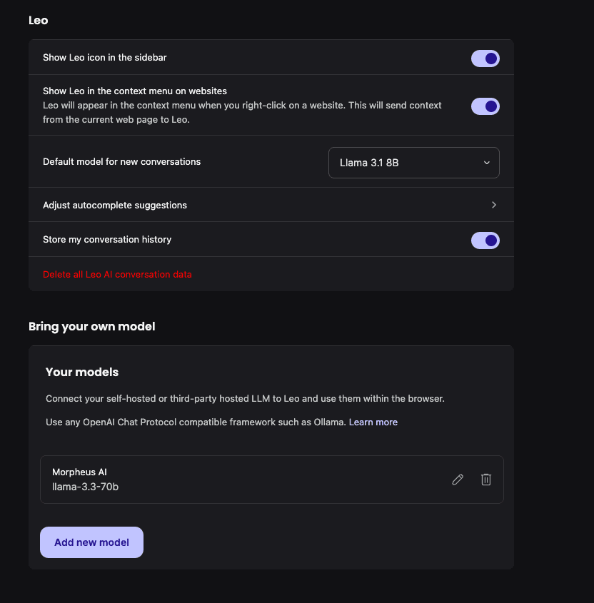Select Morpheus model
