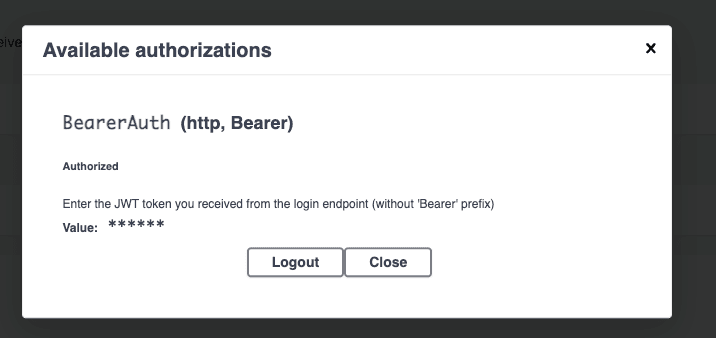 Authenticate in Swagger UI